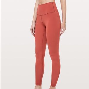 Lululemon Brick Rose Wunder Under Leggings